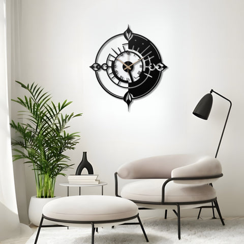 Unique Roman Numerals Metal Wall Clock