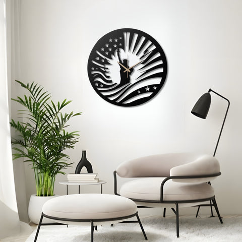 Statue of Liberty Metal Wall Clock