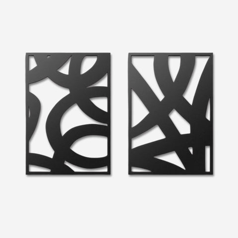 Abstract Style Mid Century Modern Metal Wall Art Decor
