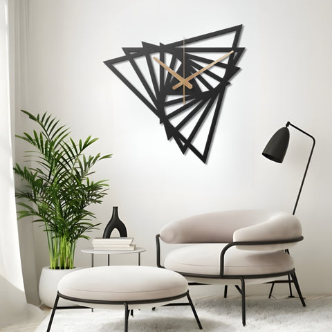 Triangle Metal Wall Clock