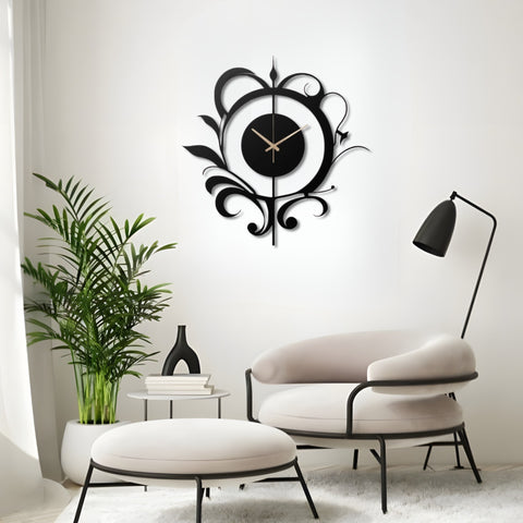 Unique Silent Oversized Metal Wall Clock
