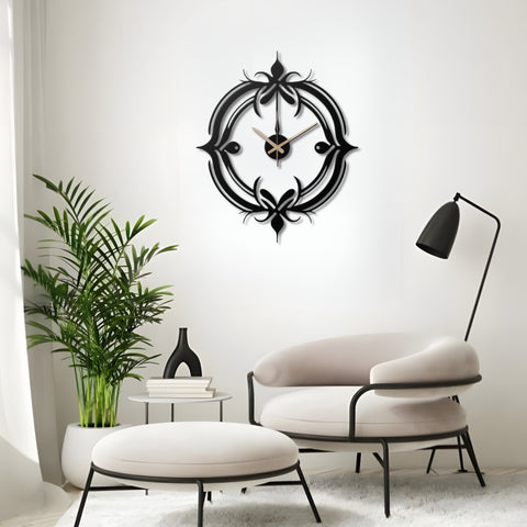 Victorian Inspired Metal Wall Clock