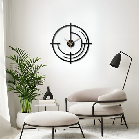Elegant Efficiency Metal Wall Clock