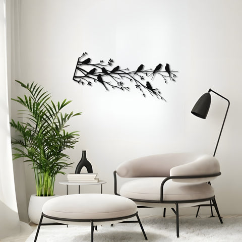 Birds Life in Nature Metal Wall Art