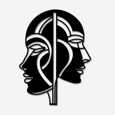 Abstract Dual Face Metal Wall Art