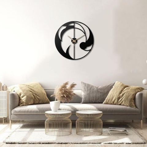 Abstract Flow Metal Wall Clock