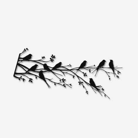 Birds Life in Nature Metal Wall Art