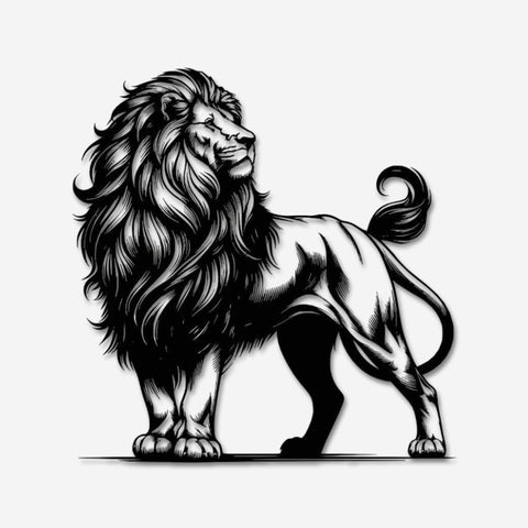 Animal Lion Metal Wall Art Decor