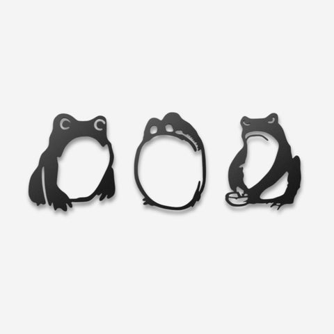 Japanese Frogs Metal Wall Art
