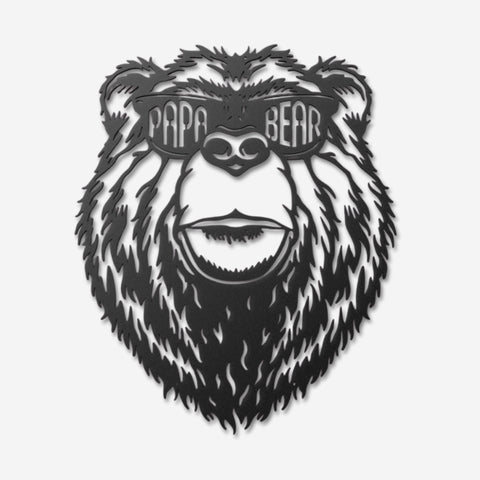 Black Bear Metal Wall Art Decor