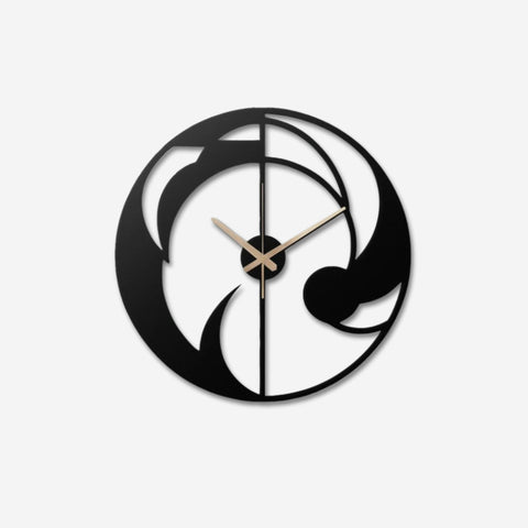 Abstract Flow Metal Wall Clock