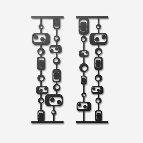 Black and White Mid Century Modern Metal Wall Art