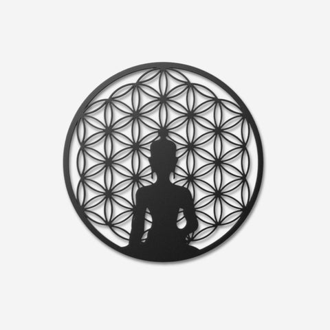 Buddha Life Of Flower Metal Wall Art Decor
