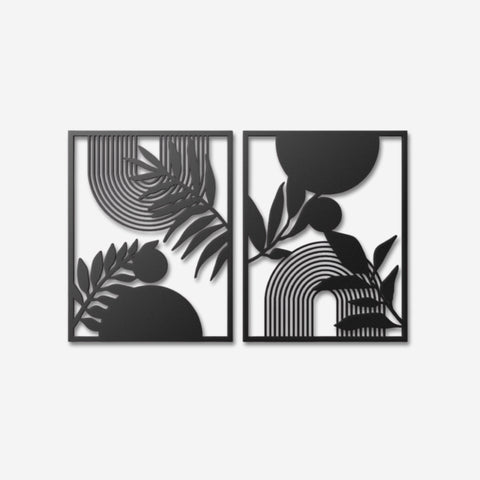 Bohemian Mid Century Modern Metal Wall Art Decor