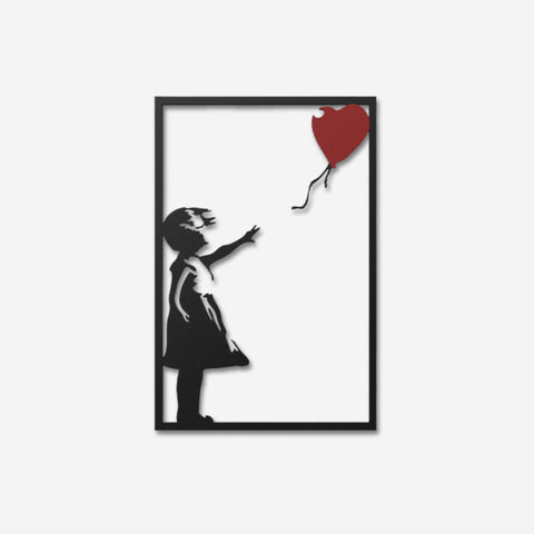Banksy Balloon Girl Metal Wall Art