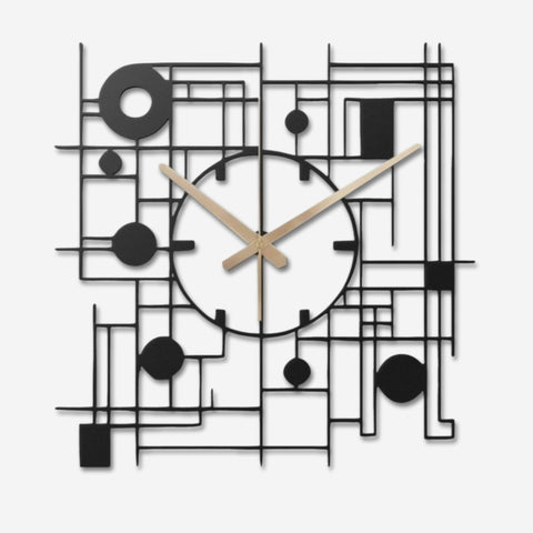 Mid Century Modern Metal Wall Clock