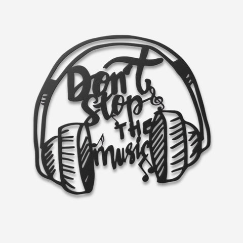 Music Headphone Metal Wall Art