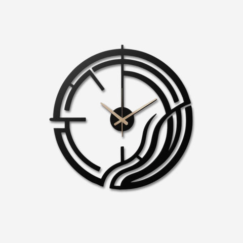 Abstract Line Design Metal Wall Clock