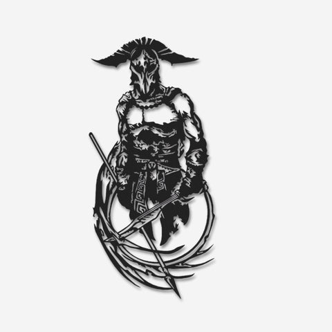 Spartan Warrior Metal Wall Art
