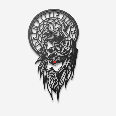 Viking Odin Metal Wall Art Decor