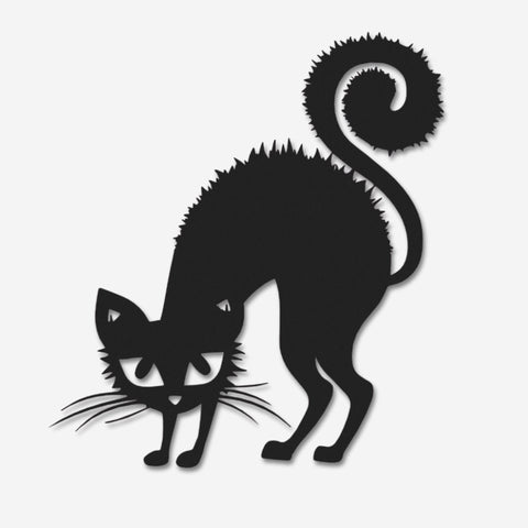 Black Cat Metal Wall Art