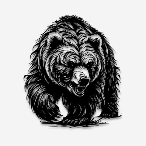 Majestic Bear Metal Wall Art