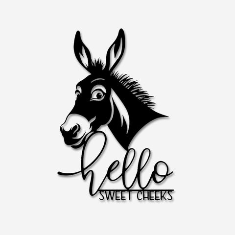 Hello Sweet Cheeks Bathroom Metal Wall Art