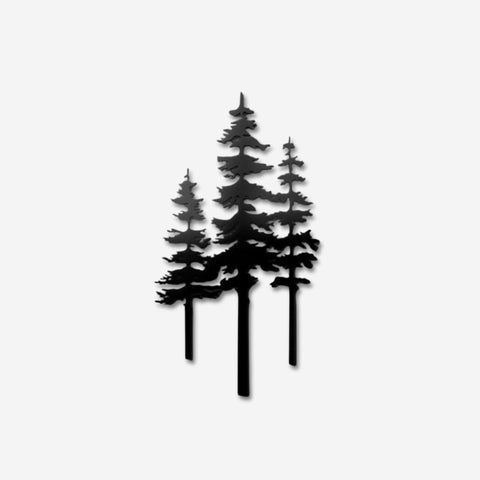Pine Tree Forest Metal Wall Art