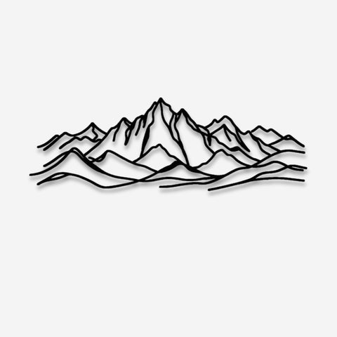 Minimalist Mountain Metal Wall Art