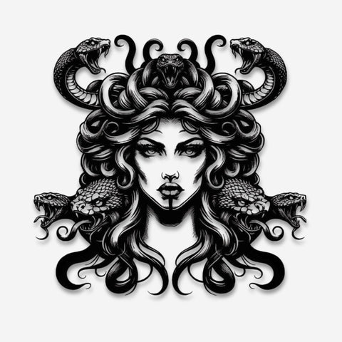 Medusa Gothic Metal Wall Art