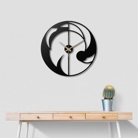 Abstract Flow Metal Wall Clock