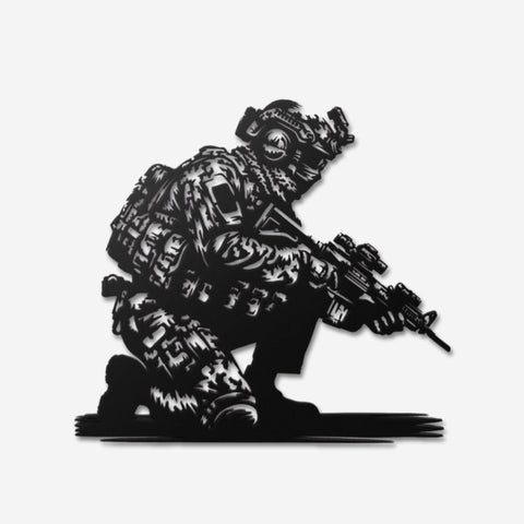 Soldier Metal Wall Art Man Cave Decor