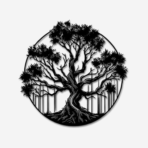 Stunning Circular Tree Metal Wall Art