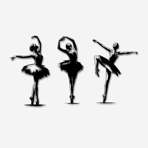 Flamenco Dancers Silhouette Set Of 3 Metal Wall Art