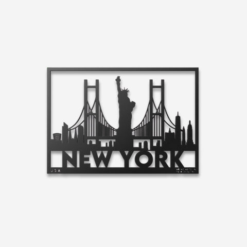 New York City Metal Wall Art Decor
