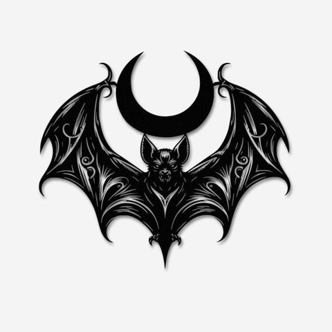Floral Bat Metal Wall Art