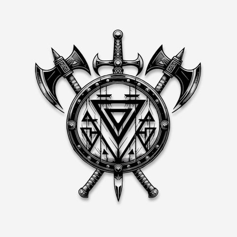 Viking Shield Metal Wall Art Decor