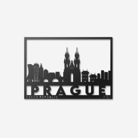 Prague City Metal Wall Art Decor