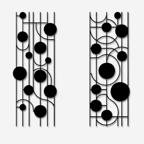 Rhythmic Mid Century Metal Wall Art Set Of 2