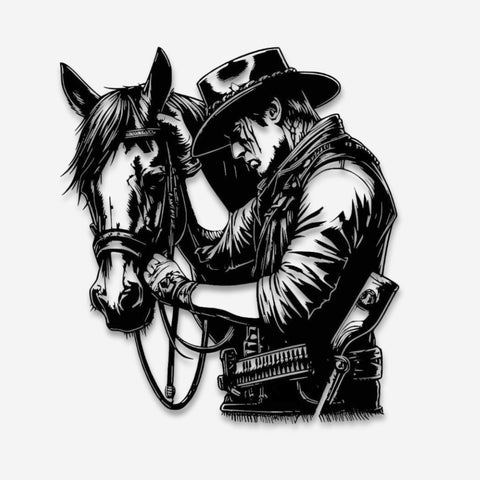 Western Cowboy Metal Wall Art Decor