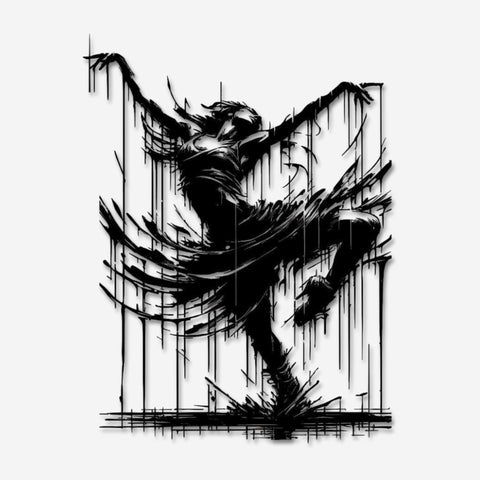 Dance In Rain Metal Wall Art