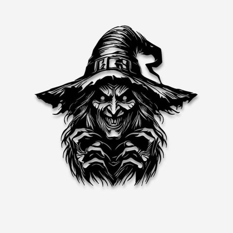 Gothic Witch Metal Wall Art