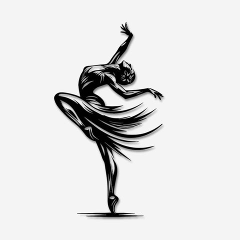 Elegant Dancer Metal Wall Art