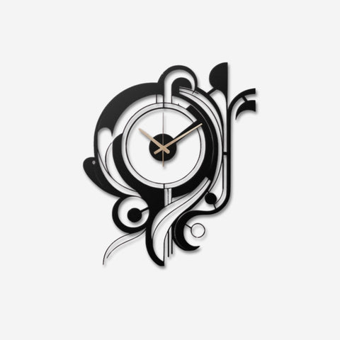 Art Deco Inspired Metal Wall Clock