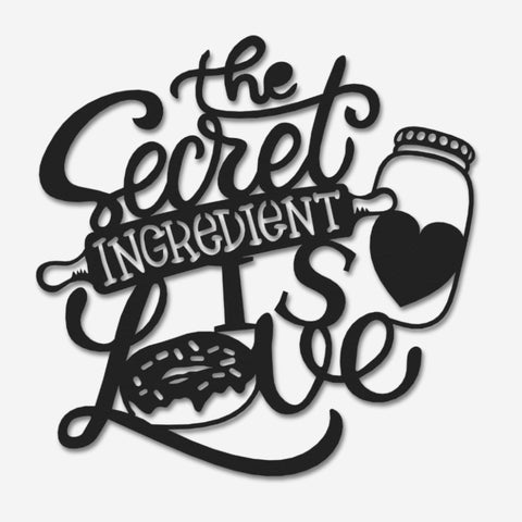 Secret Ingredient is Love Metal Wall Art