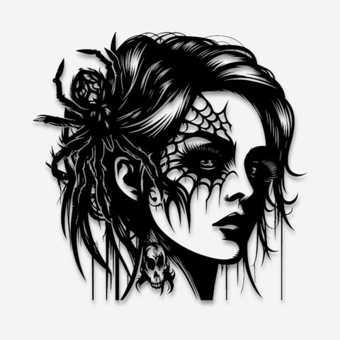 Gothic Woman Metal Wall Art