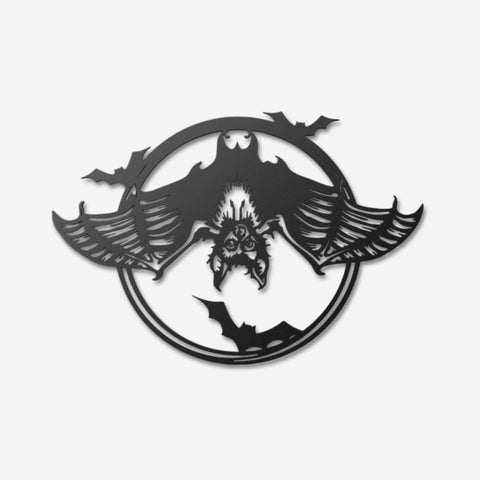Gothic Bats Metal Wall Art