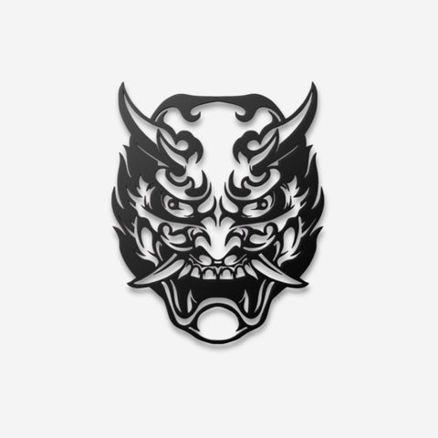 Hannya Japanese Mask Metal Wall Art Decor