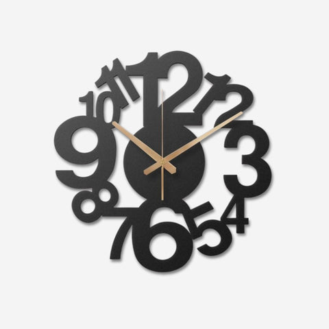 Numbered Metal Wall Clock