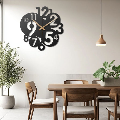 Number Metal Wall Clock